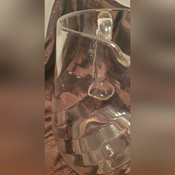 RIDGE PINK SWIRLED GLASS PITCHER vintage - Picture 5 of 7